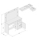 Ver imagem 5 de Penteadeira Camarim 1 Porta 3 Gavetas com 4 Lâmpadas LED Joinville 
