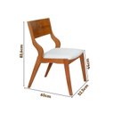 Ver imagem 4 de Kit 4 Cadeiras Madeira Maciça Multilaminada e Estofada Pérola Espresso Móveis Marrom/Champagnhe