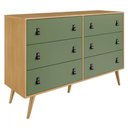 Ver imagem 2 de Cômoda Amazonas 6 Gavetas Alecrim - Panorama Móveis
