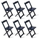 Ver imagem 5 de Conjunto de Mesa 1,10x70 e Mesa Aparador Dobrável com 6 Cadeiras Tarimatã - Preto - Cor: Preto