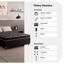 Ver imagem 3 de Cama Box Viúva Conjugado Ortopédico 128x188cm Cores Suede Preto