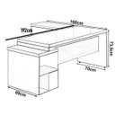 Ver imagem 5 de Mesa Presidente Reta 1,92x70m + Gaveteiro Pe 40mm + Nicho Atacadao Dos Moveis
