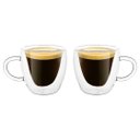 Ver imagem 1 de Conjunto 2 Xícaras Café Parede Dupla Vidro Borossilicato Modern 80ml - Lyor