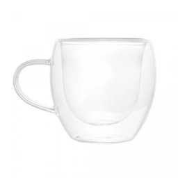 Conjunto 2 Xícaras Café Parede Dupla Vidro Borossilicato Modern 80ml - Lyor - 4