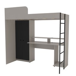 Cama Suspensa Multifuncional com Mesa Gamer 2 Portas Konza  - 7