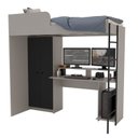 Ver imagem 2 de Cama Suspensa Multifuncional com Mesa Gamer 2 Portas Konza