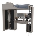 Ver imagem 3 de Cama Suspensa Multifuncional com Mesa Gamer 2 Portas Konza 