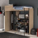 Ver imagem 1 de Cama Suspensa Multifuncional com Mesa Gamer 2 Portas Konza