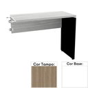 Ver imagem 1 de Mesa de Escritório Complemento 90 x 45cm Pé Painel Pe25 em MDP Cor Noce Naturalle e Base Branca