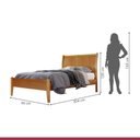 Ver imagem 6 de Cama Solteiro Classic 90cm Amêndoa Mel Josandro Cor:amêndoa Mel