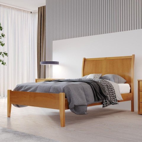 Cama Solteiro Classic 90cm Amêndoa Mel Josandro Cor:amêndoa Mel