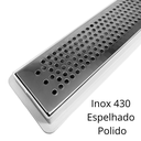 Ver imagem 3 de Ralo Linear Banheiro Seca Box 5x50 Inox Bolinha Espelhado Coletor Branco com Sifão