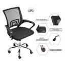Ver imagem 6 de Kit 10 Cadeiras Escritório Diretor Tela Mesh Tok 3310 Preto
