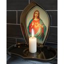 Ver imagem 3 de Porta Vela de Metal Sagrado Coração de Jesus Luz Divina FORNECEDOR 12 31201SCJ