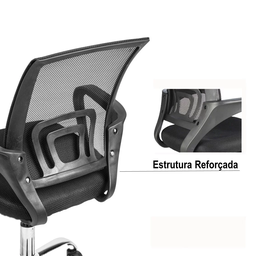 Kit Cadeira de Escritório 3 Peças com 1 Cadeira Tok Rodízio e 2 Cadeiras Tok Fixa - 8