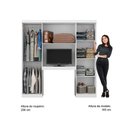 Ver imagem 5 de Guarda Roupa Casal 6 Portas Montagem Flex Branco Carraro