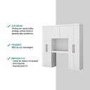 Ver imagem 7 de Guarda Roupa Casal 6 Portas Montagem Flex Branco Carraro