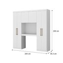 Ver mais imagens de Guarda Roupa Casal 6 Portas Montagem Flex Branco Carraro