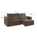 Ver imagem 2 de Sofá Exclusive Retrátil e Reclinável 290cm Braço 25cm Meu Sofá Online