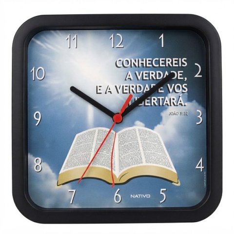 Relógio Decorativo de Parede Formato Quadrado