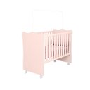 Ver imagem 2 de Berço Doce Sonho Grade Fixa com Suporte Mdf Qmovi: Rosa