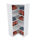Ver imagem 1 de MÓDULO CLOSET CANTO A2,20 M304.B (PRATELEIRAS PARA LOJA OU CLOST) MUNDI MOVEIS