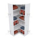 Ver imagem 3 de MÓDULO CLOSET CANTO A2,20 M304.B (PRATELEIRAS PARA LOJA OU CLOST) MUNDI MOVEIS