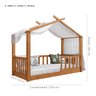 Cama Infantil Montessoriana Casinha - Mel + Colchão Caede - 3