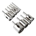 Ver imagem 1 de Kit 10 Brocas Diamantadas Corta Vidro Mármore Piso Cerâmica 6-30mm