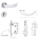 Ver imagem 2 de Fechadura Externa Arc 1086546/55 - Cromado Arouca
