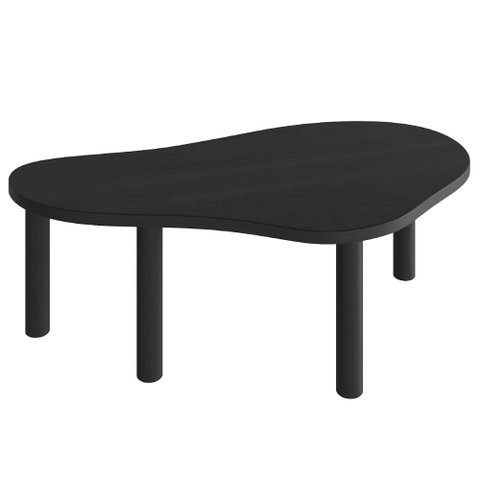Mesa de Centro de Madeira Maciça Preta