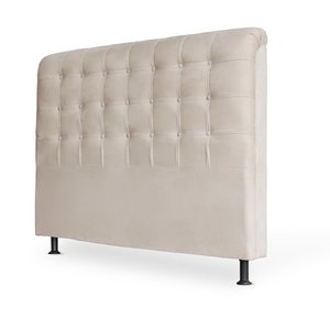 Cabeceira Casal King 195cm Ana Para Cama Box Corino Bege - DS Móveis