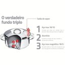 Ver imagem 2 de Jogo de Panelas 4 Peças Tramontina Solar em Aço Inox Fundo Triplo