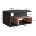 Ver imagem 3 de Mesa de Centro para Sala 68 Cm B92 Preto Montana Novam