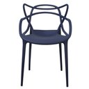 Ver imagem 3 de Kit 4 Cadeiras Empilhável Inmetro Aviv Master Allegra Fratini Polipropileno Azul Marin Suporta