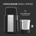 Ver mais imagens de Moedor de Café Elétrico Wap Aroma Wmc200 com 2 Lâminas em Inox e Copo Removível 200w 127v