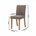 Ver imagem 5 de Conjunto Sala de Jantar Mesa Lisa 90cm com Tampo MDF e Vidro Canto Reto 4 Cadeiras Lily
