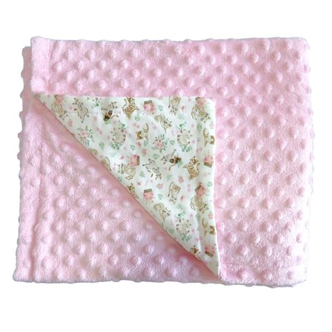 Cobertor para Bebê Bebê Fleece 3d Fun Gatinhos Rosa - Hug