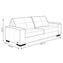Ver imagem 4 de Sofá Decorativo 2 Lugares Turim 200cm Couro Tiza G58 - Gran Belo