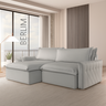 Sofá Cama Berlim Linho Cinza Claro Retrátil Reclinável Mola Ensacada:190 - 1