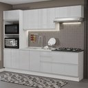 Ver imagem 1 de Armário de Cozinha Completa 100% MDF 270cm Frentes Branco Brilho Acordes Madesa 06