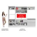 Ver imagem 6 de Armário de Cozinha Completa 100% MDF 270cm Frentes Branco Brilho Acordes Madesa 06
