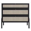 Ver imagem 6 de Cômoda para Quarto 3 Gavetas Pés Madeira Arlo A10 Nero/preto - Mpozenato