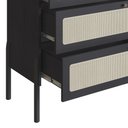 Ver mais imagens de Cômoda para Quarto 3 Gavetas Pés Madeira Arlo A10 Nero/preto - Mpozenato