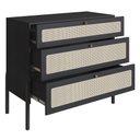 Ver imagem 5 de Cômoda para Quarto 3 Gavetas Pés Madeira Arlo A10 Nero/preto - Mpozenato
