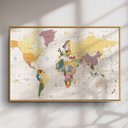 Ver imagem 1 de Quadro Decorativo Mapa Mundi