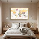 Ver imagem 3 de Quadro Decorativo Mapa Mundi