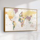 Ver imagem 2 de Quadro Decorativo Mapa Mundi