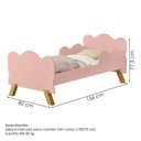 Ver imagem 3 de Mini Cama Angel com Cama Auxiliar 156x80 Cm Mdf Rose Decmade