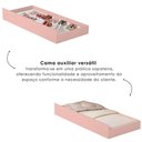 Ver mais imagens de Mini Cama Angel com Cama Auxiliar 156x80 Cm Mdf Rose Decmade
